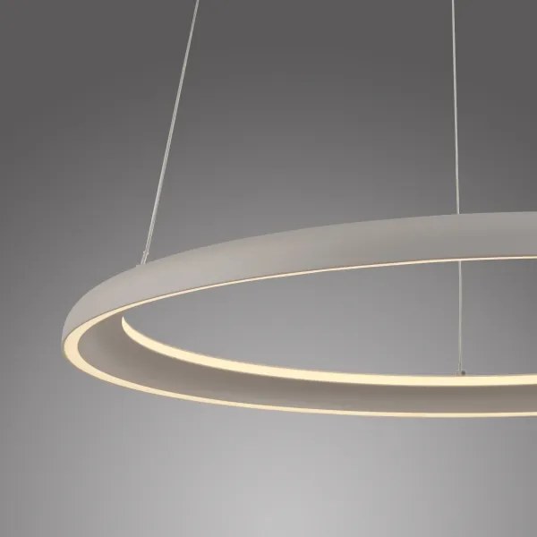 Schöner Wohnen QUILLO 15570-39-LED, lustră suspendată pe cablu, LED 36W, 230V, Ø60 cm, gri, compatibilă cu dimmer