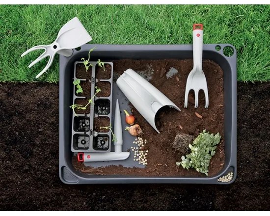 Udato de gradina multifunctional, plastic ABS, gri