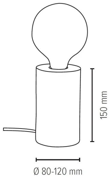 Lampă de masă Spot-Light 76910151 TRABO 1xE27/25W/230V