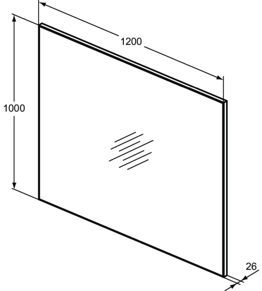 Oglinda dreptunghiulara 120 cm Ideal Standard MirrorLight 1200x1000 mm