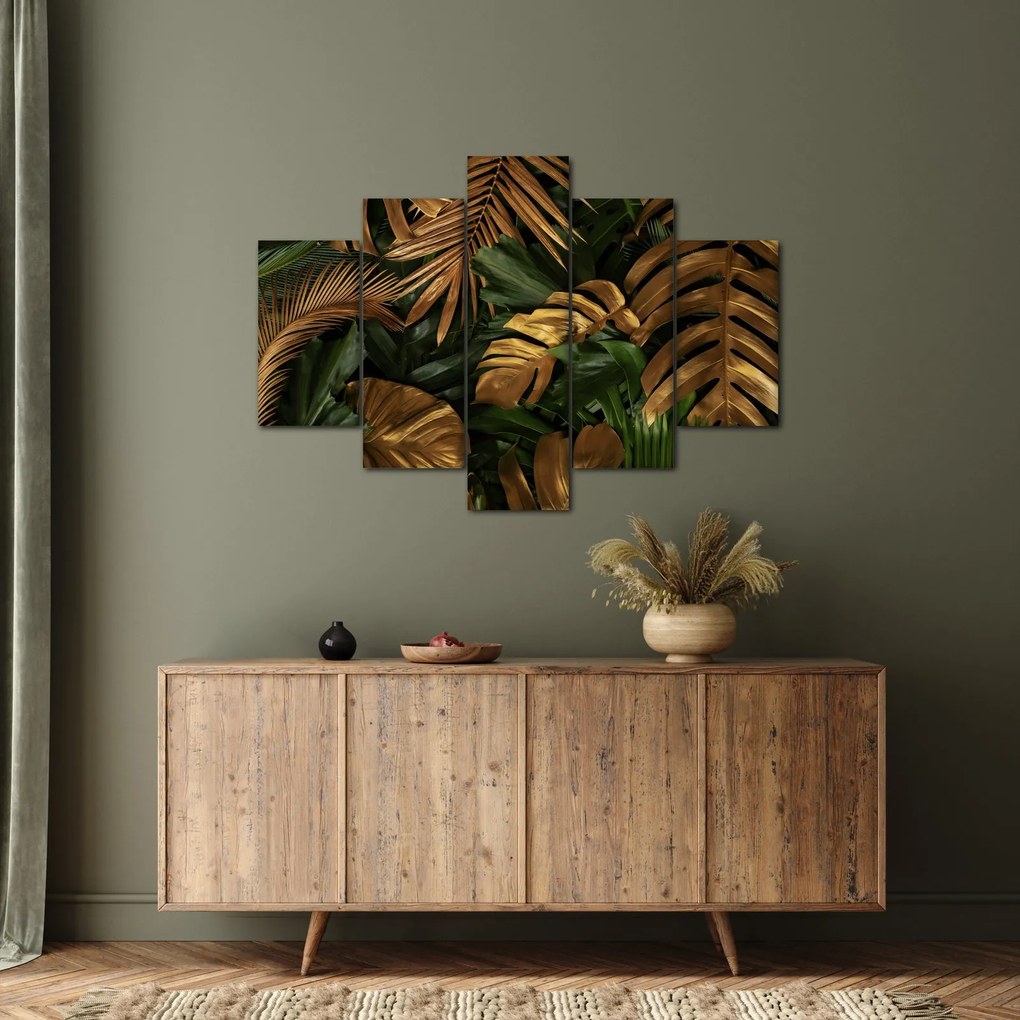 Tablou - Frunze aurii (150x105 cm)