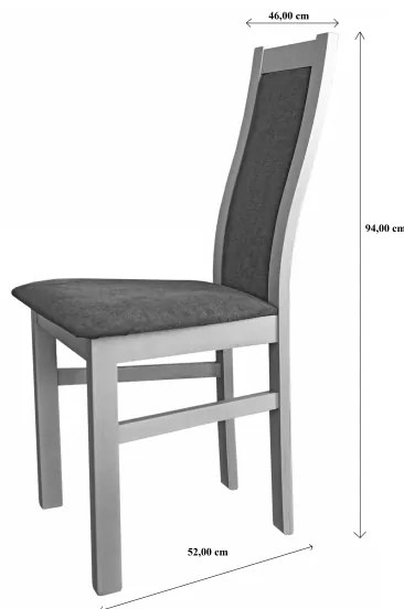 Scaun de dining ZOE, stejar/crem