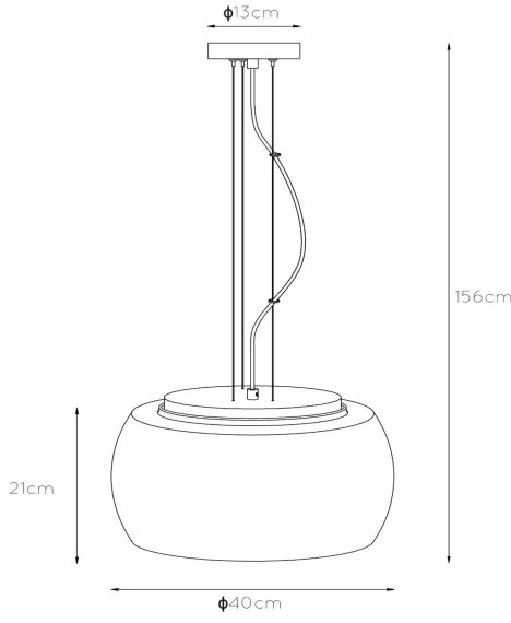 Lustră pe cablu Lucide 45401/40/65 OLIVIA 3xE27/40W/230V d. 40 cm negru