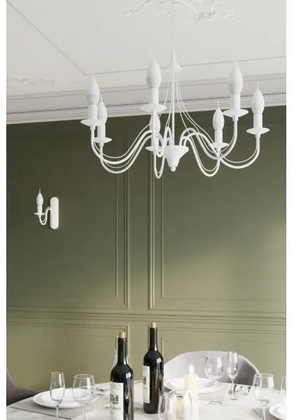 Lustră pe lanț MINERWA 5 5xE14/40W/230V alb