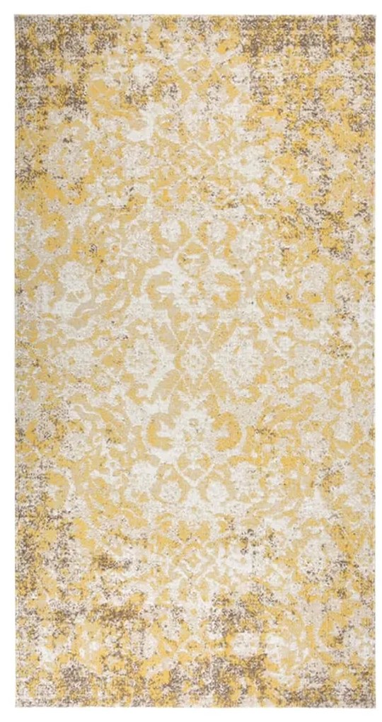 vidaXL Covor de exterior, galben, 80x150 cm, țesătură plată