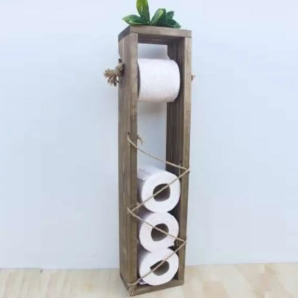 Stand suport toaleta,seria wood Homs, 55x10x10 cm, lemn natur,700015