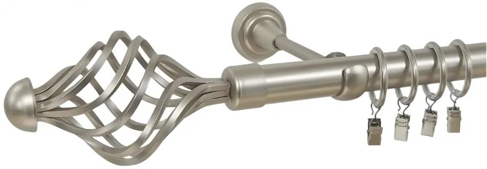 Galerie simpla -Navona -simpla /25 -crom mat (Alege marime: 180 cm)