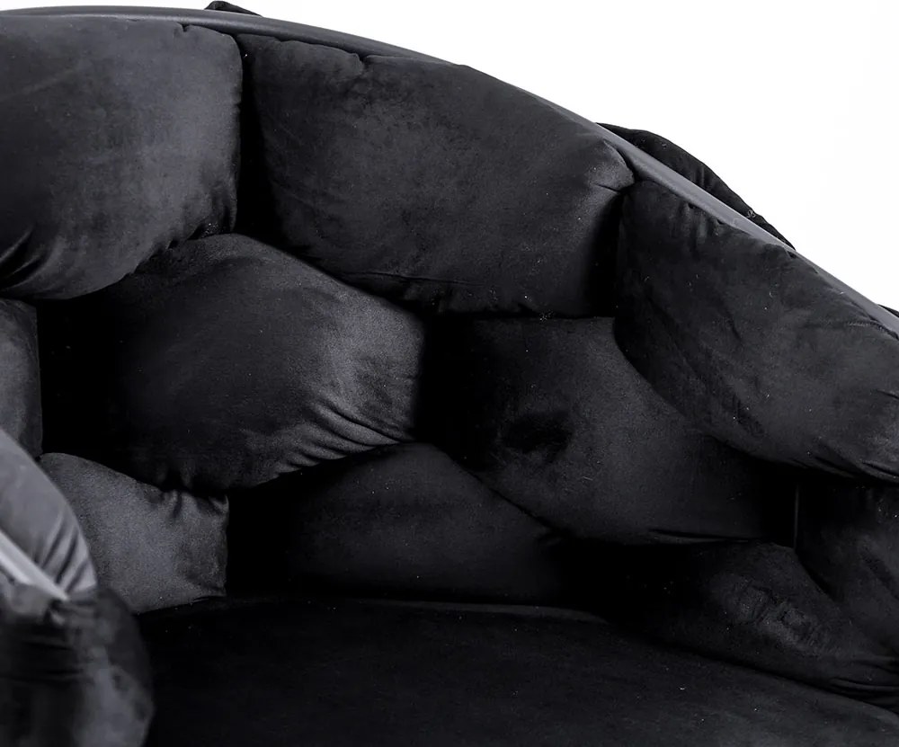 Scaune moderne din catifea cu picioare metalice BUC 256 negru