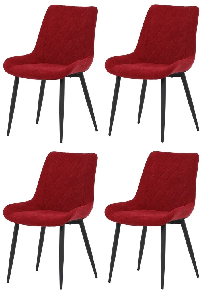 Set de scaune de sufragerie DCL-218 RED2, 4 buc.