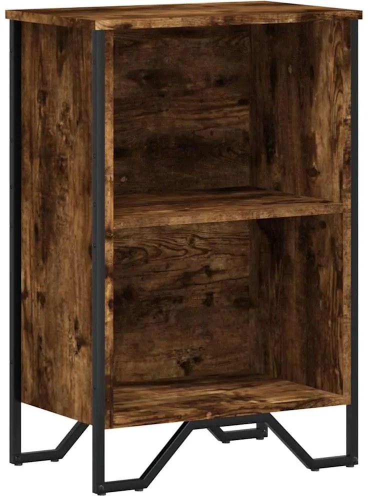 vidaXL Bibliotecă, stejar fumuriu, 50x31x74,5 cm, lemn prelucrat