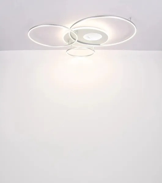 Globo 48466-70ASH-LED Plafonieră LED INVERTINA 70W/230V, Wi-Fi Tuya, crom, cu telecomandă