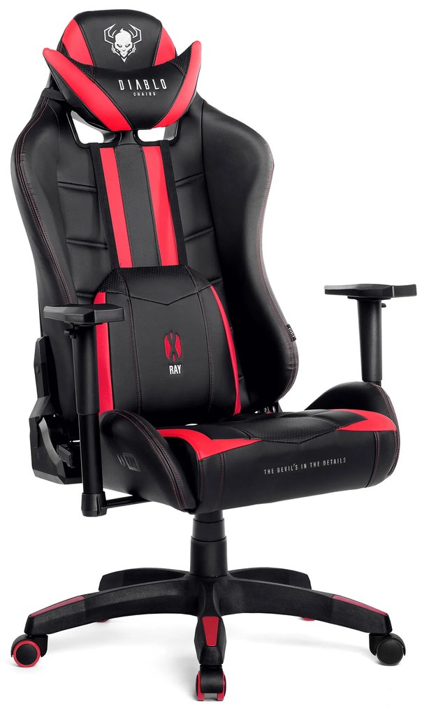 Scaun pentru copii Diablo X-Ray Kids Size: negru-roșu Diablochairs