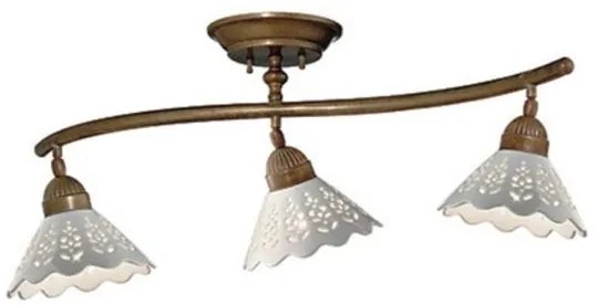 Plafonier rustic fabricat manual 3 brate Fiori di Pizzo 065.21.OC