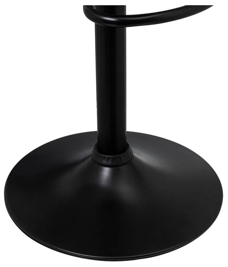 Scaune de bar negre cu înălțime ajustabilă 2 buc. din imitație de piele (înălțime șezut 56,5 cm) – Casa Selección