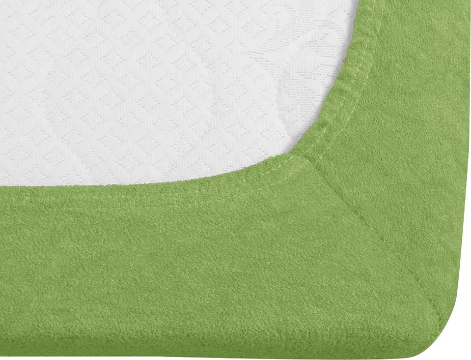 Cearsaf Frotir cu elastic EXCLUSIVE 160 x 200 cm verde