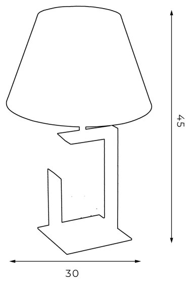 Lampă de masă 1xE27/60W/230V 45 cm albastră/aurie