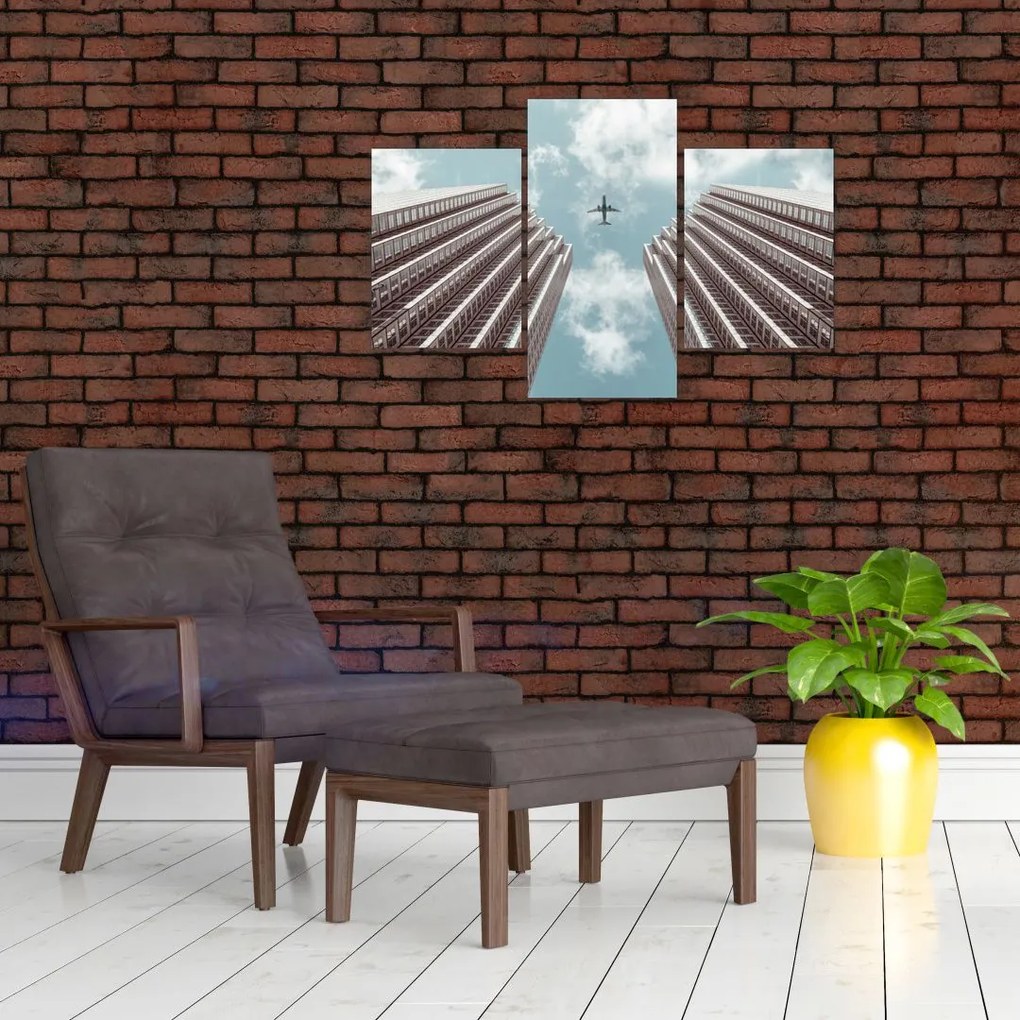 Tablou cuavion între clădiri (90x60 cm)
