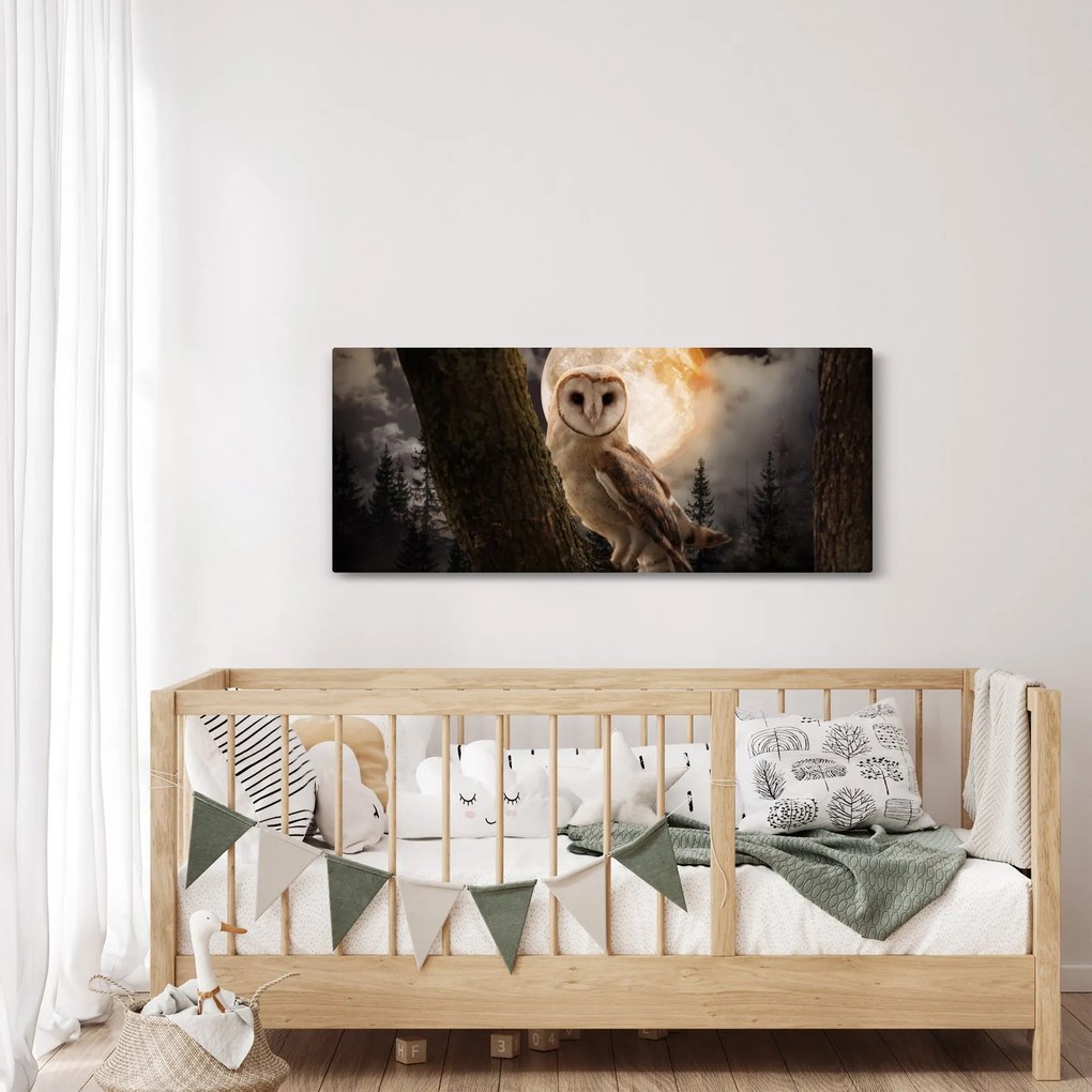 Tablou cu bufnița (120x50 cm)
