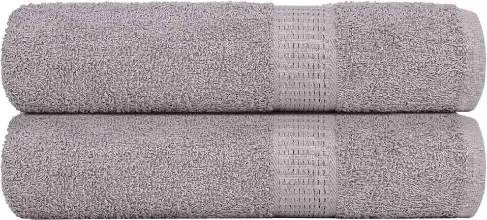 vidaXL Prosoape de baie, FROGN, 2 buc., gri, 100x150 cm, 360 g/m²