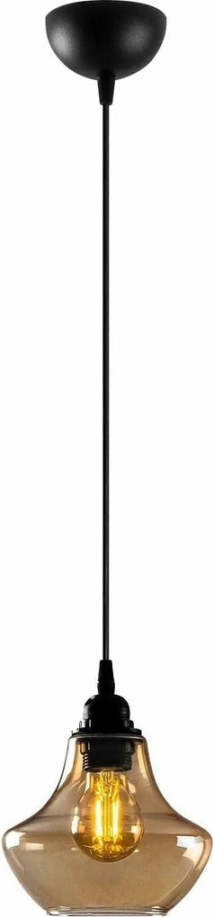 Lustra GOLD 050, negru/auriu, metal/sticla, 17x31-111 cm