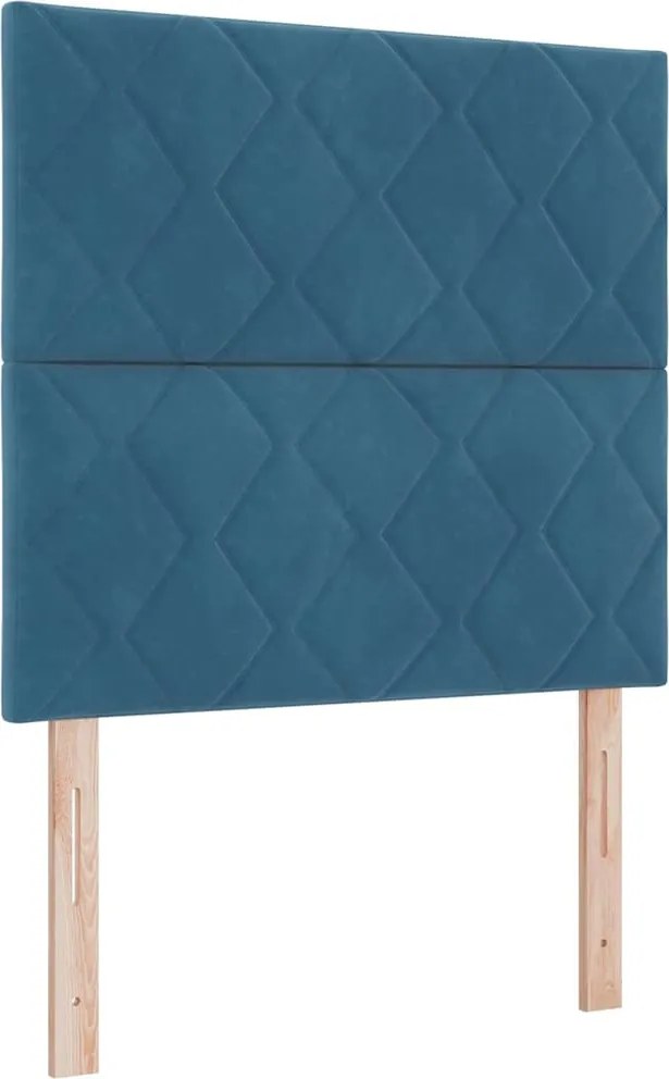 vidaXL Tăblie LED Albastru închis 90 cm Catifea