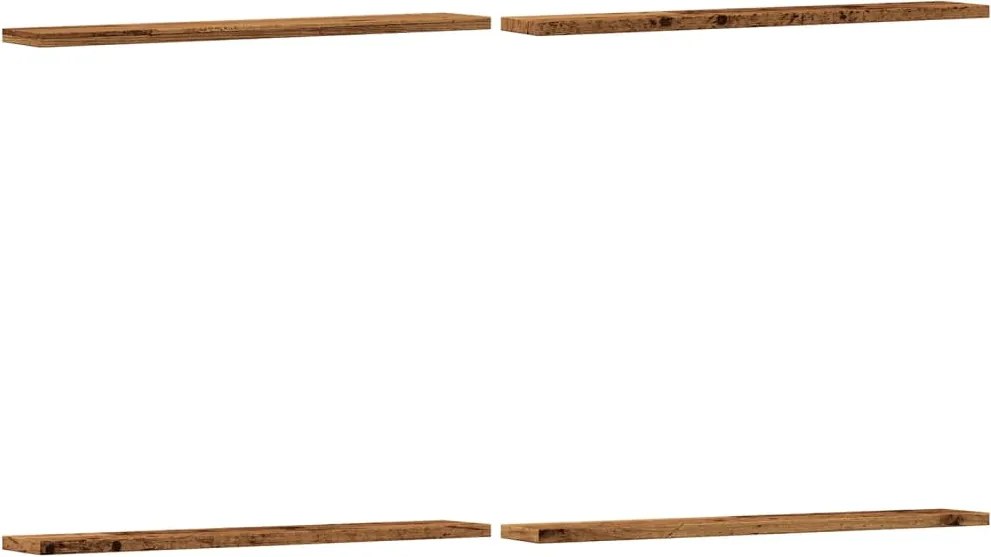 vidaXL Plăci bibliotecă, 4 buc. lemn vechi 60x10x1,5 cm lemn prelucrat