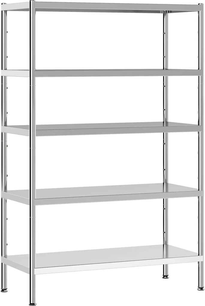 HOMCOM Raft de Bucătărie cu 5 Nivele din Oțel Inoxidabil 201, Argintiu | Aosom Romania