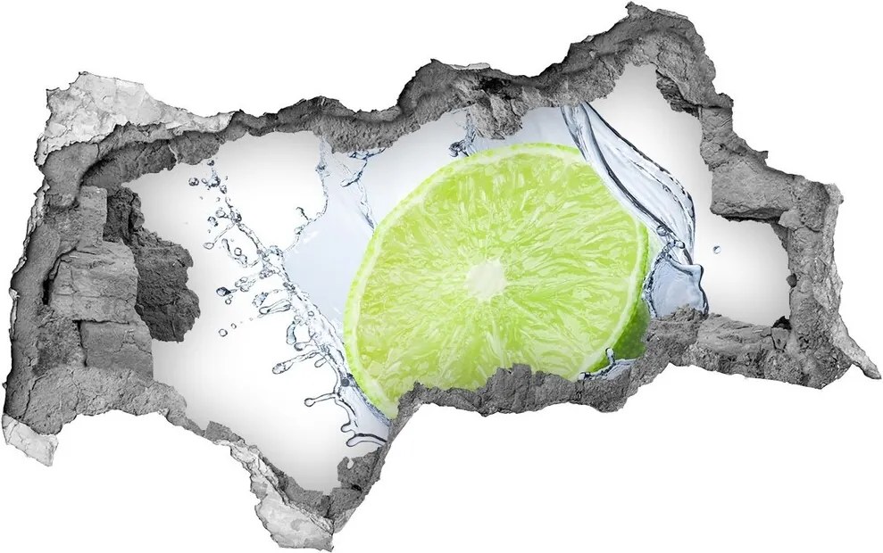 Autocolant 3D gaura cu priveliște Lămâie verde