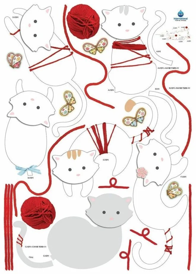 Autocolant Ambiance Cats and balls, 30 cm