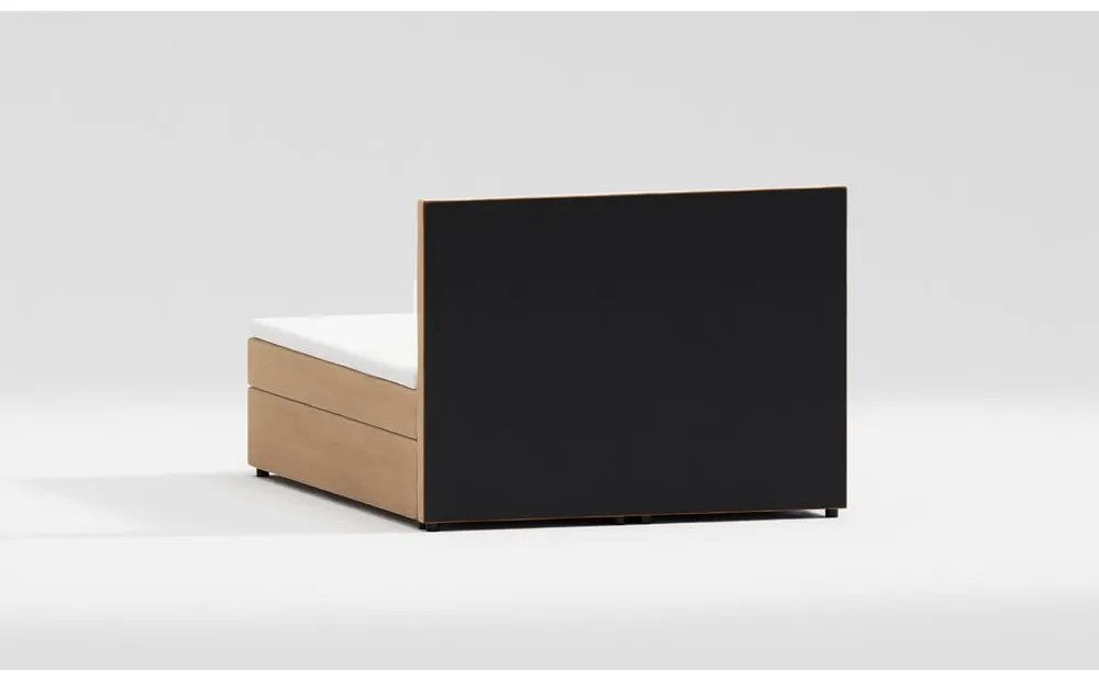 Pat boxspring galben ocru cu spațiu de depozitare 180x200 cm Flip – Ropez