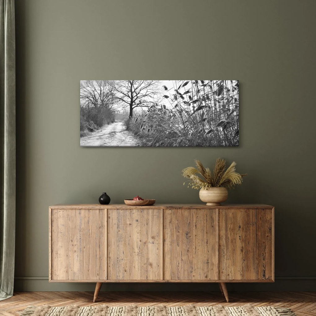 Tablou - Câmpuri în timpul iernii (120x50 cm)