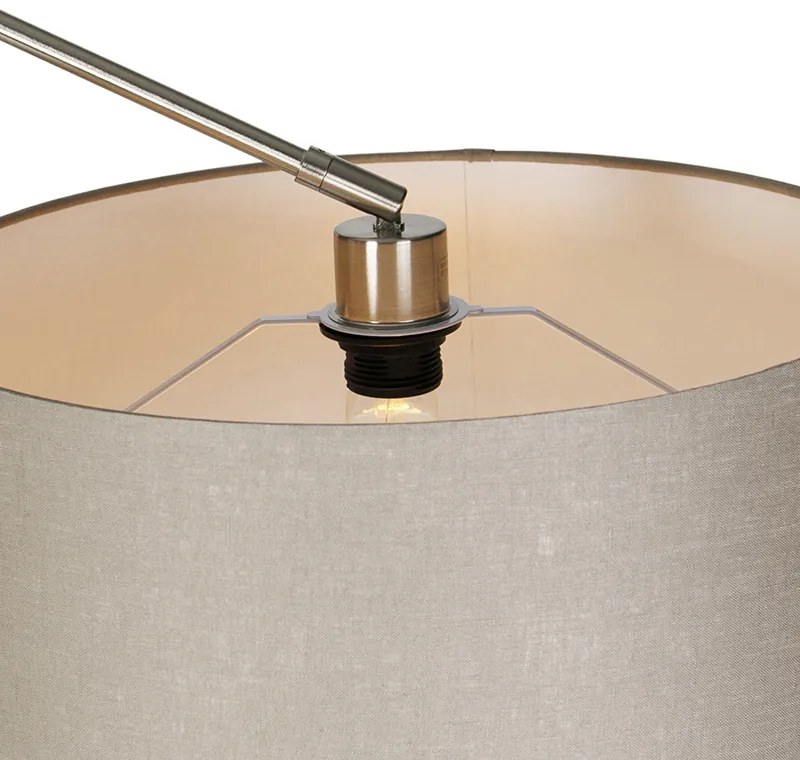 Lampa de podea moderna din otel cu abajur taupe 45 cm - Editor