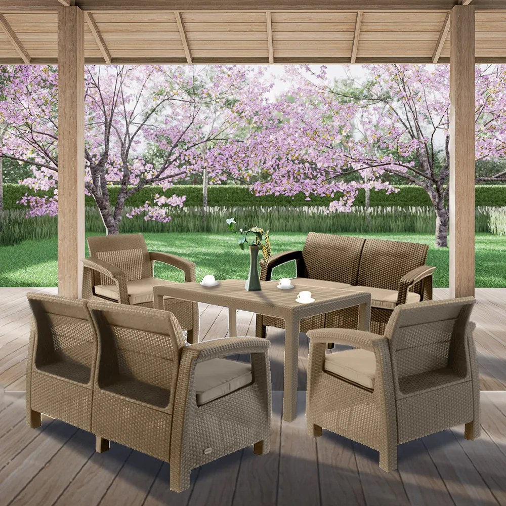 Set de mobilier de grădină Corfu Fiesta II duo cu masă melodică