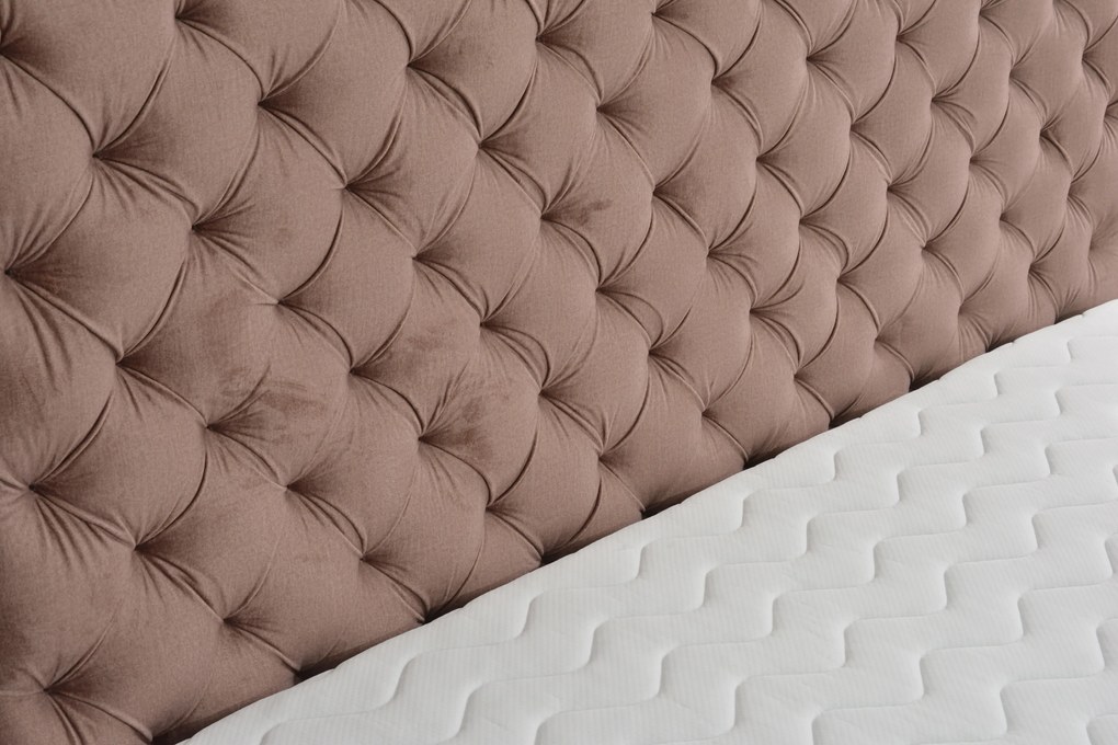 Pat matrimonial Boxspring 140 cm Orimis (roz). 1033229