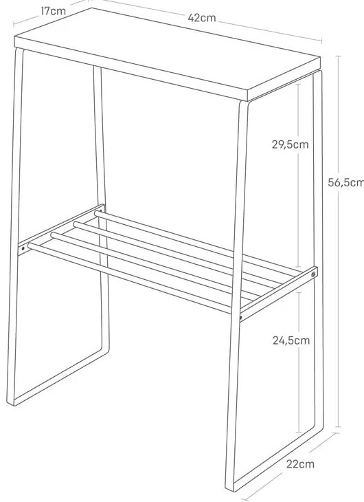 Măsuță auxiliară 22x42 cm Tosca – YAMAZAKI