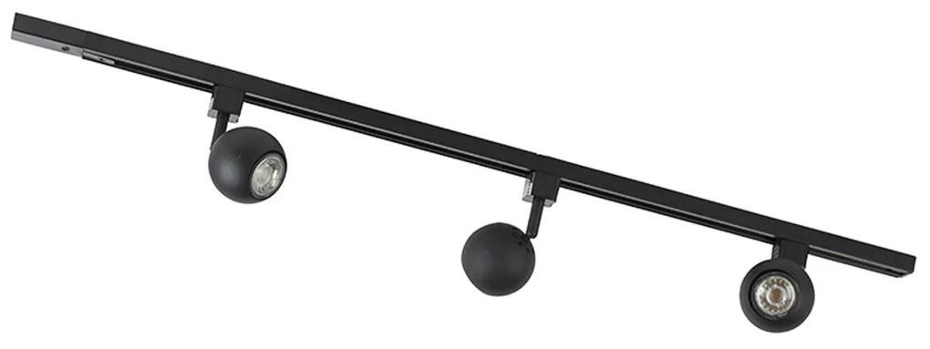 Sistem modern de șină monofazat negru 3 lumini - Gissi