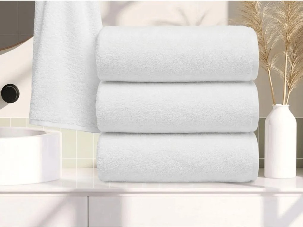 Prosop NORIELLE 50x90 cm alb, 100% bumbac