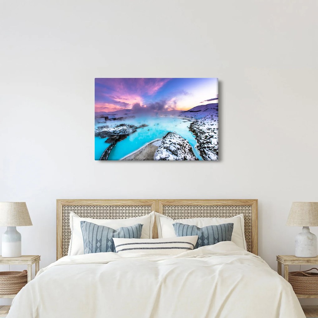 Tablou - Laguna albastră din Islanda (90x60 cm)