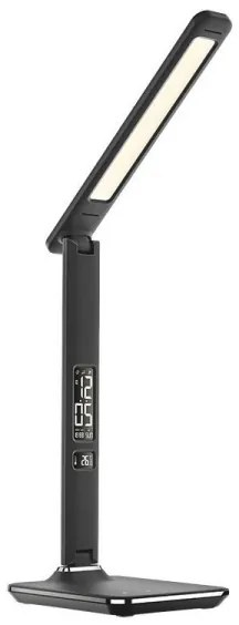 Solight WO45-B - LED lampa de masa cu display LED/9W/230V negru