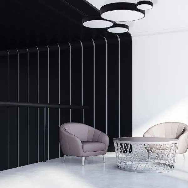 Brilagi - LED RGBW plafonieră de baie dimabilă CLARE 2xE27/9W/230V IP54 Wi-Fi neagră