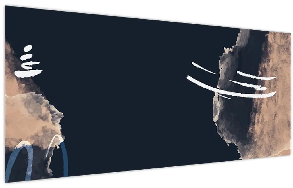 Tablou - Abstracție albastru închis (120x50 cm)