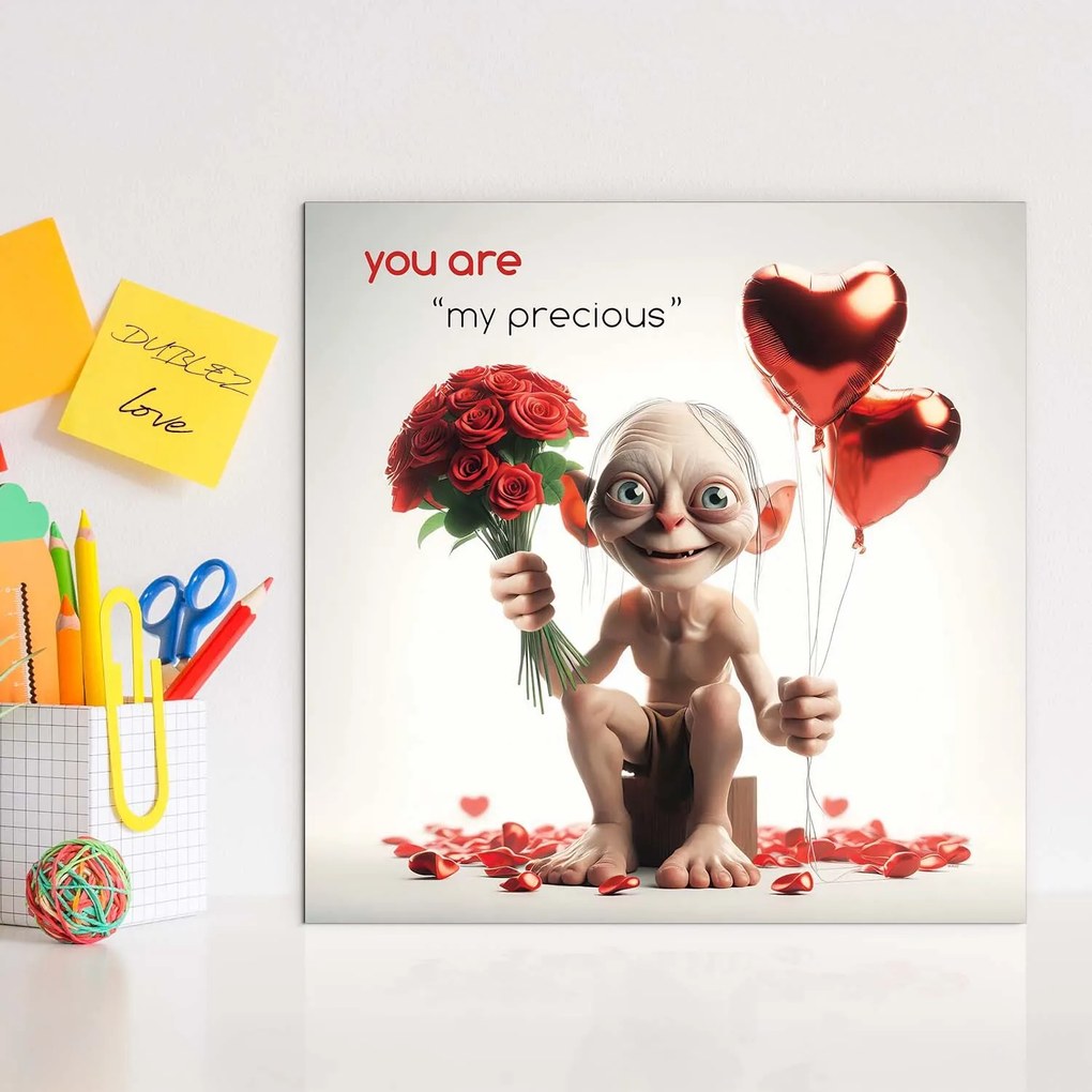 DUBLEZ | Tablou din lemn - Stăpânul Inelelor - Gollum