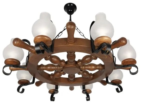 Lustră pe lanț Brilagi TIMONA 8xE14/40W/230V fag/nuc