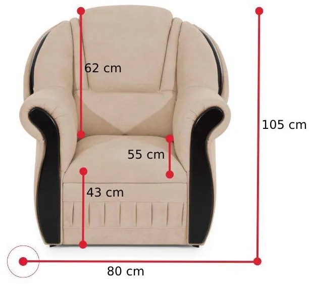 Expedo Fotoliu QUEEN, soft033beige