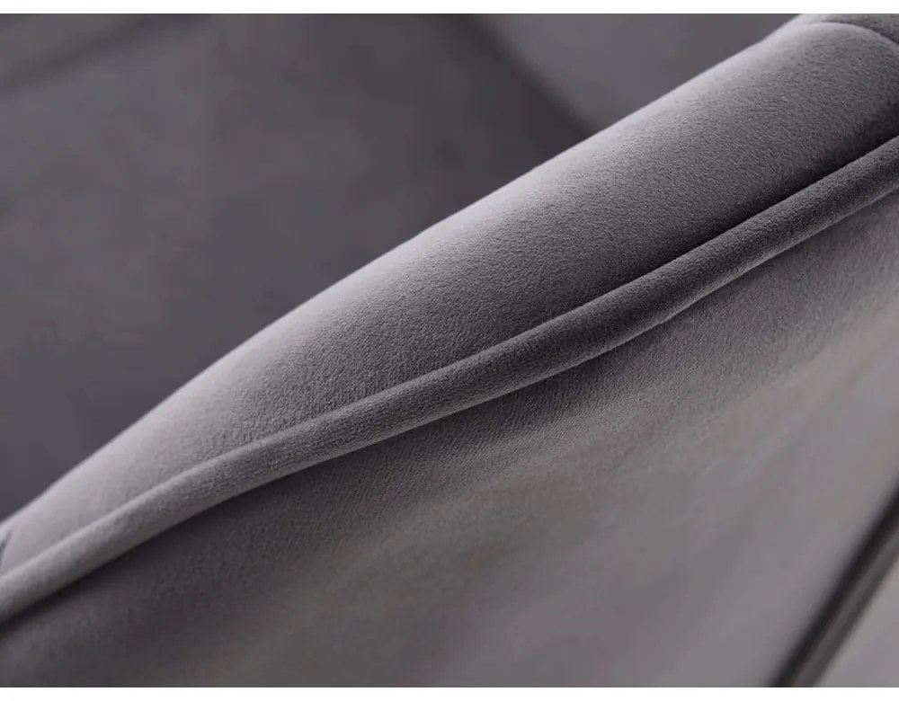 Set de scaune de sufragerie gri cu cotiere 2 buc. tapițat Nolan Square – Unique Furniture