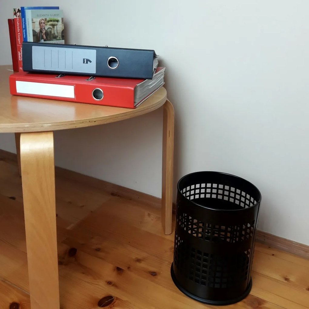 Alda Coș de gunoi Ofițer perforat 7 L, negru, 7 l