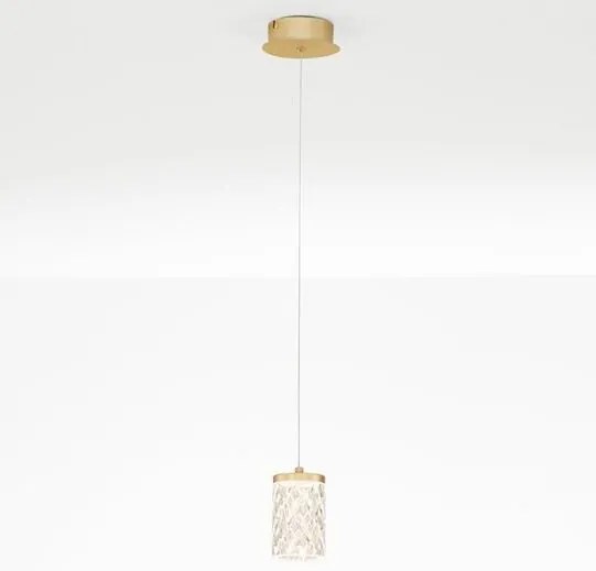 Pendul auriu suspendat LED PHOS