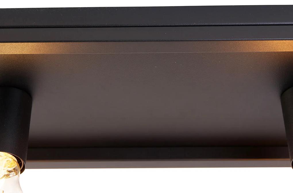 Plafoniera inteligentă neagră 99,5 cm inclusiv 4 Wifi A60 - Cage