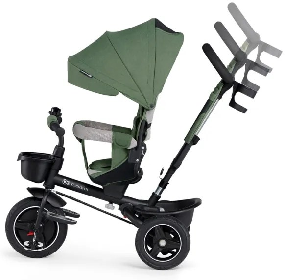 Tricicletă pentru copii KINDERKRAFT SELECT SPINSTEP Premium verde