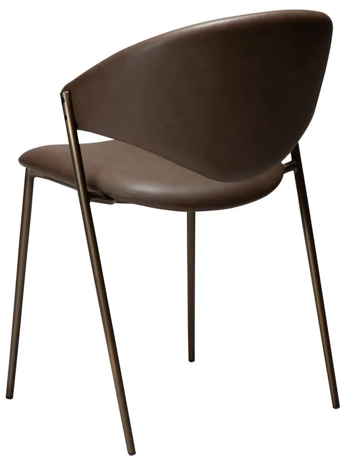 Scaun de dining maro închis din imitație de piele Zone – DAN-FORM Denmark